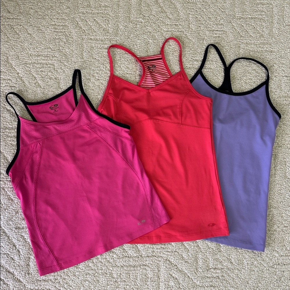 Champion Athletic Racerback Workout Tank Tops Set of 3 Size S